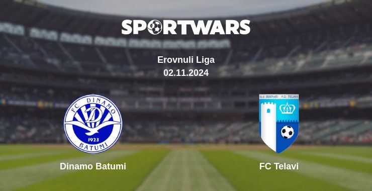 Result of the Dinamo Batumi — FC Telavi match, 02.11.2024