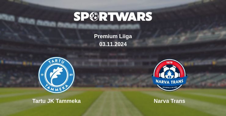 Result of the Tartu JK Tammeka — Narva Trans match, 03.11.2024