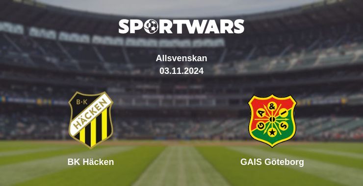 BK Häcken — GAIS Göteborg watch online for free 03.11.2024