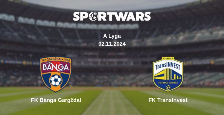 Result of the FK Banga Gargždai — FK Transinvest match, 02.11.2024