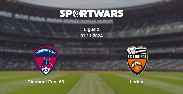 Clermont Foot 63 — Lorient watch online for free 01.11.2024