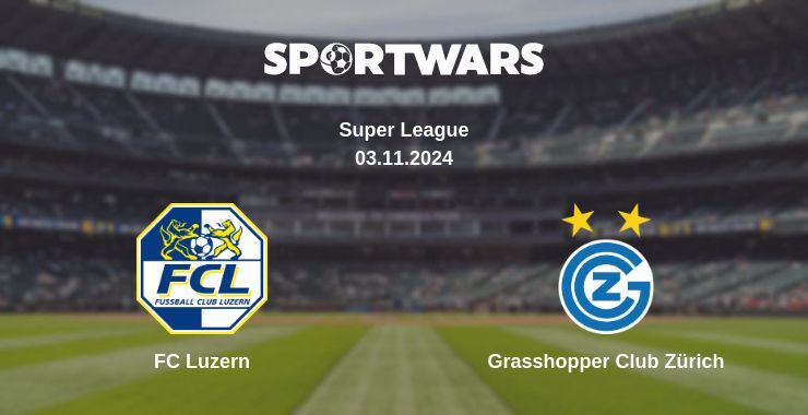 Result of the FC Luzern — Grasshopper Club Zürich match, 03.11.2024