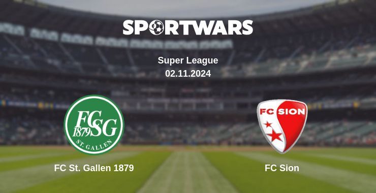 Result of the FC St. Gallen 1879 — FC Sion match, 02.11.2024