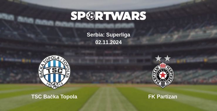 TSC Bačka Topola — FK Partizan watch online for free 02.11.2024