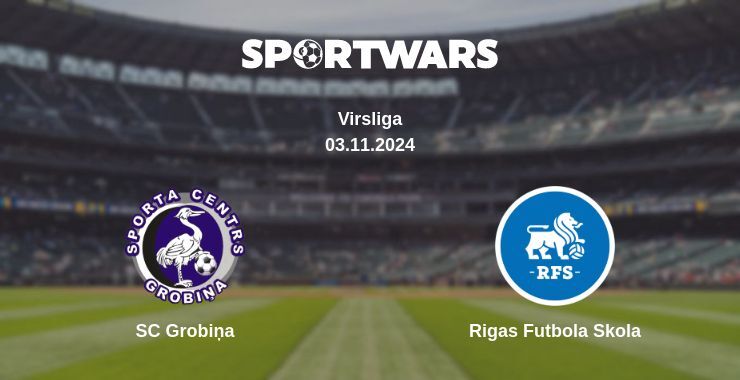 Result of the SC Grobiņa — Rigas Futbola Skola match, 03.11.2024