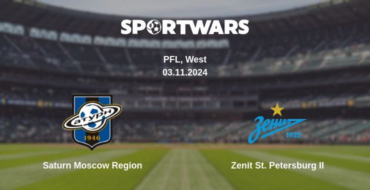 Result of the Saturn Moscow Region — Zenit St. Petersburg II match, 03.11.2024