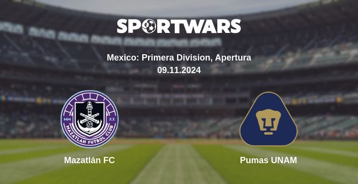 Mazatlán FC — Pumas UNAM watch online for free 09.11.2024