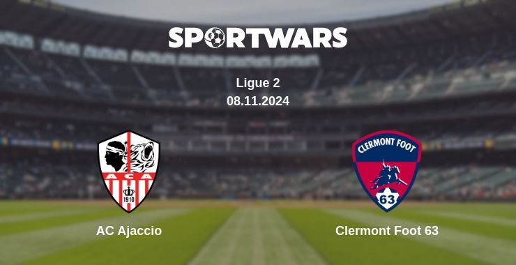 AC Ajaccio — Clermont Foot 63 watch online for free 08.11.2024