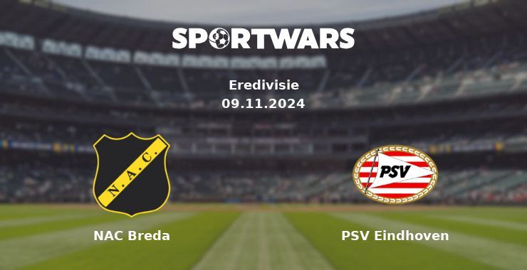 NAC Breda — PSV Eindhoven watch online for free 09.11.2024