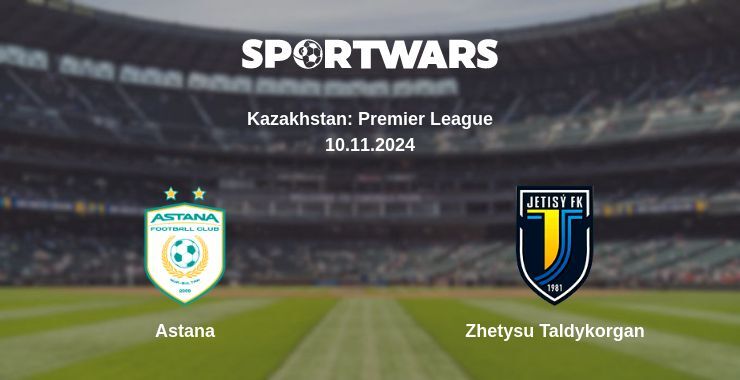 Result of the Astana — Zhetysu Taldykorgan match, 10.11.2024