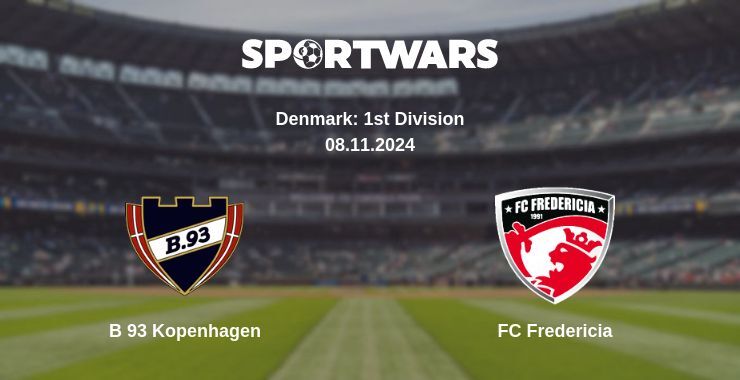 Result of the B 93 Kopenhagen — FC Fredericia match, 08.11.2024