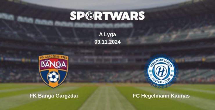 Result of the FK Banga Gargždai — FC Hegelmann Kaunas match, 09.11.2024