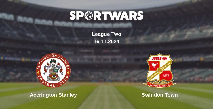 Accrington Stanley — Swindon Town watch online for free 16.11.2024