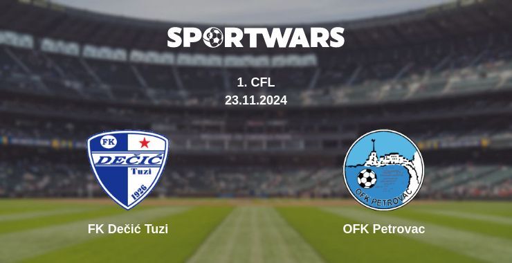 Result of the FK Dečić Tuzi — OFK Petrovac match, 23.11.2024