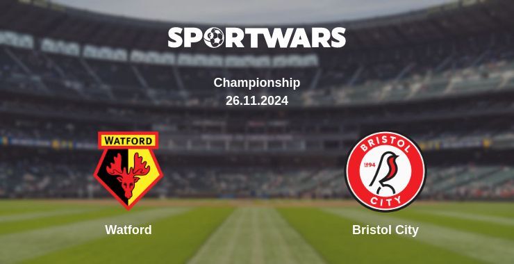 Watford — Bristol City watch online for free 26.11.2024