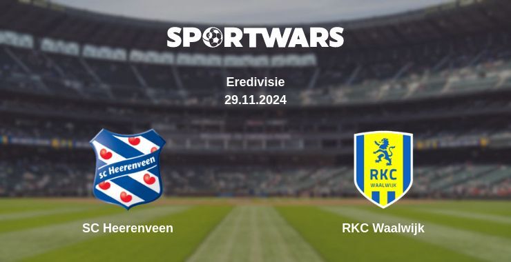 SC Heerenveen — RKC Waalwijk watch online for free 29.11.2024