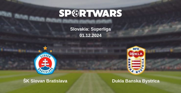 ŠK Slovan Bratislava — Dukla Banska Bystrica watch online for free 01.12.2024