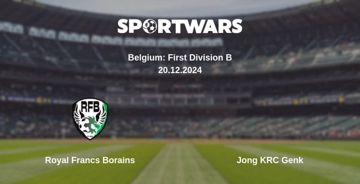 Result of the Royal Francs Borains — Jong KRC Genk match, 20.12.2024