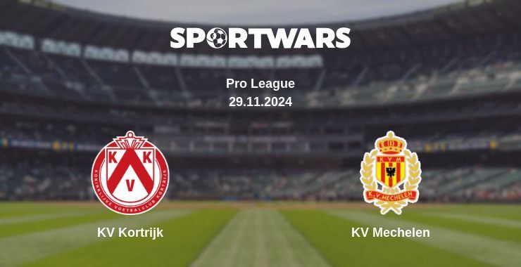 Result of the KV Kortrijk — KV Mechelen match, 29.11.2024