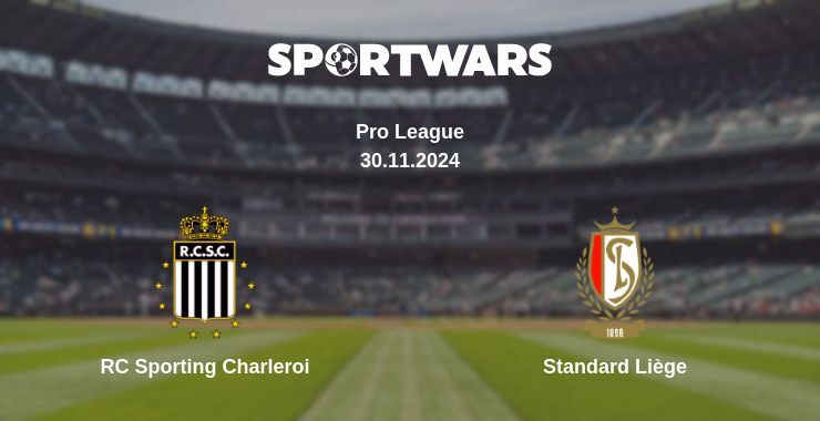 Result of the RC Sporting Charleroi — Standard Liège match, 30.11.2024