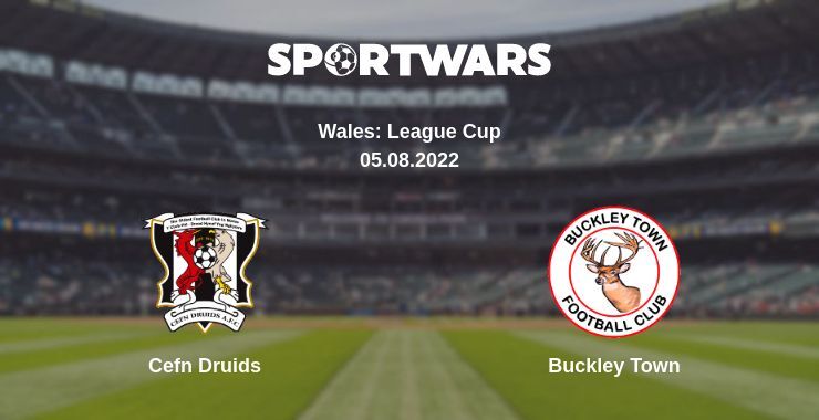 Result of the Cefn Druids — Buckley Town match, 05.08.2022