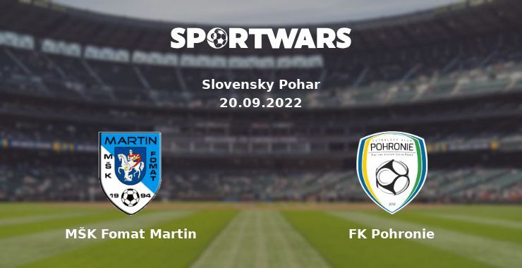 MŠK Fomat Martin — FK Pohronie watch online for free 20.09.2022