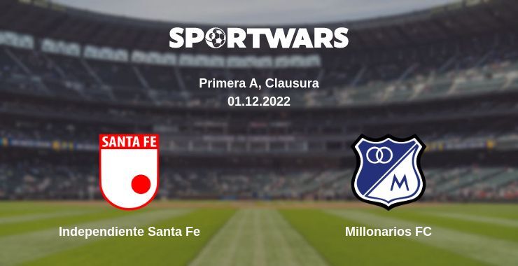 Result of the Independiente Santa Fe — Millonarios FC match, 01.12.2022