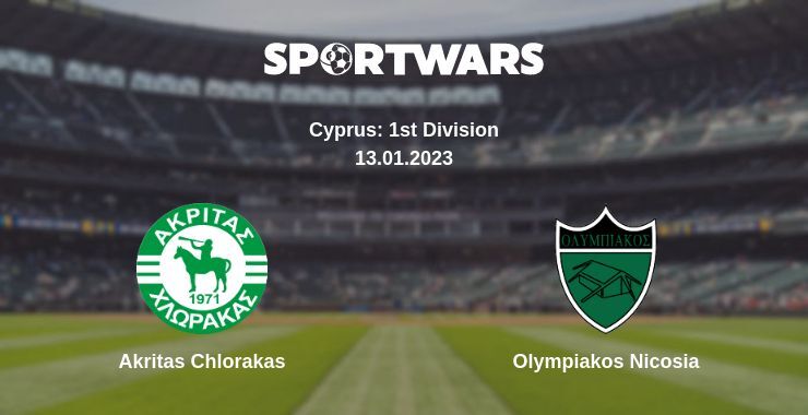 Akritas Chlorakas — Olympiakos Nicosia watch online for free 13.01.2023