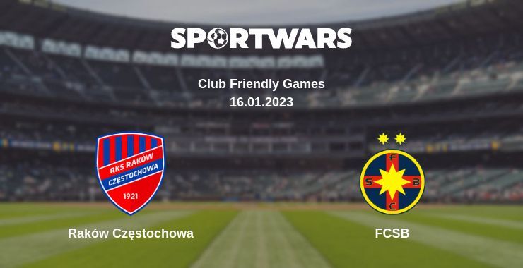 Result of the Raków Częstochowa — FCSB match, 16.01.2023