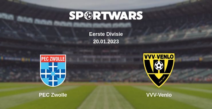 Result of the PEC Zwolle — VVV-Venlo match, 20.01.2023