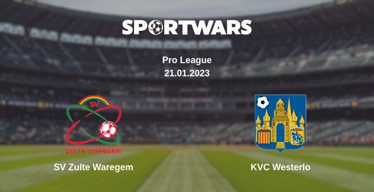 Result of the SV Zulte Waregem — KVC Westerlo match, 21.01.2023