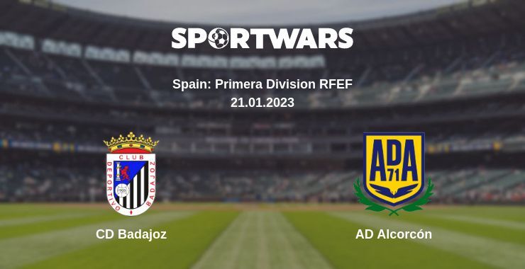 Result of the CD Badajoz — AD Alcorcón match, 21.01.2023