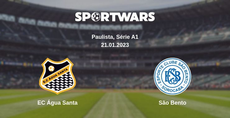 Result of the EC Água Santa — São Bento match, 21.01.2023