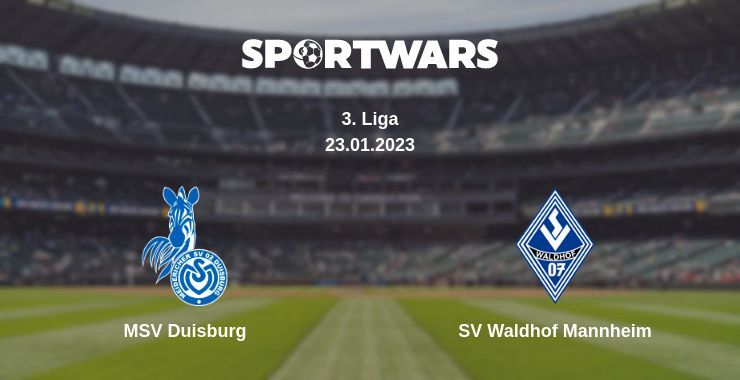 MSV Duisburg — SV Waldhof Mannheim watch online for free 23.01.2023