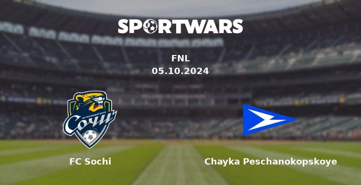 FC Sochi — Chayka Peschanokopskoye, where to watch online broadcast