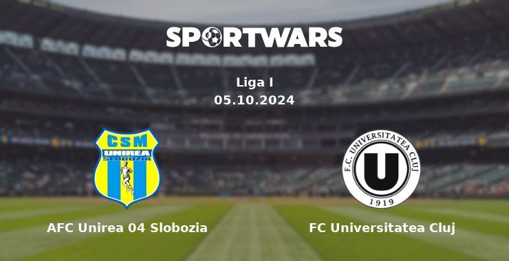 AFC Unirea 04 Slobozia — FC Universitatea Cluj, where to watch online broadcast