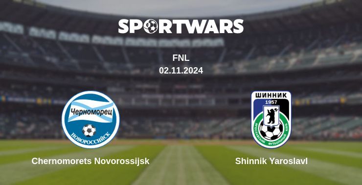 Chernomorets Novorossijsk — Shinnik Yaroslavl watch online for free 02.11.2024