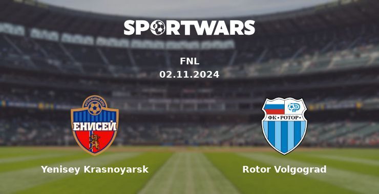 Yenisey Krasnoyarsk — Rotor Volgograd watch online for free 02.11.2024