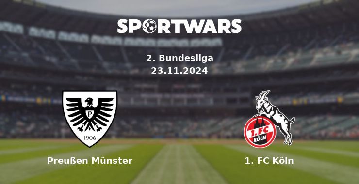 Preußen Münster — 1. FC Köln watch online for free 22.11.2024