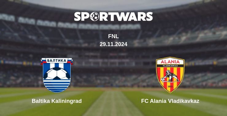 Result of the Baltika Kaliningrad — FC Alania Vladikavkaz match, 29.11.2024