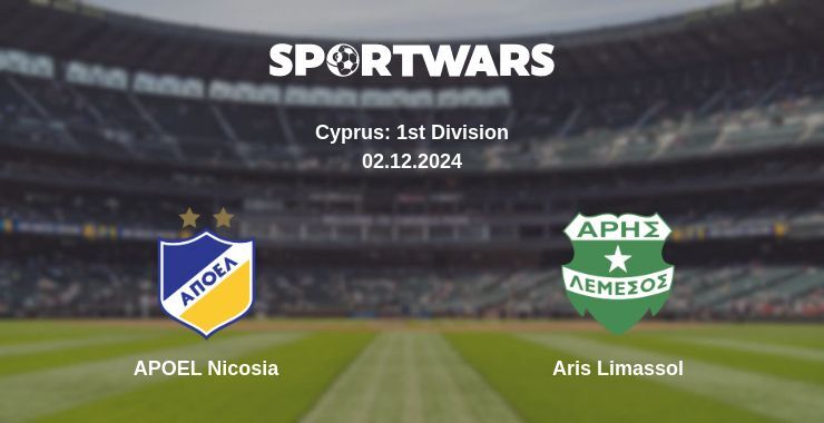 APOEL Nicosia — Aris Limassol watch online for free 02.12.2024