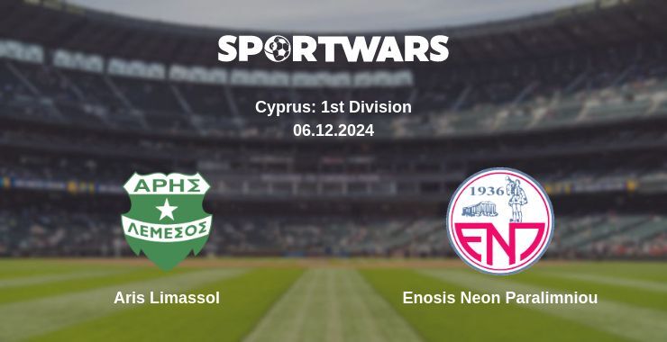 Aris Limassol — Enosis Neon Paralimniou watch online for free 06.12.2024