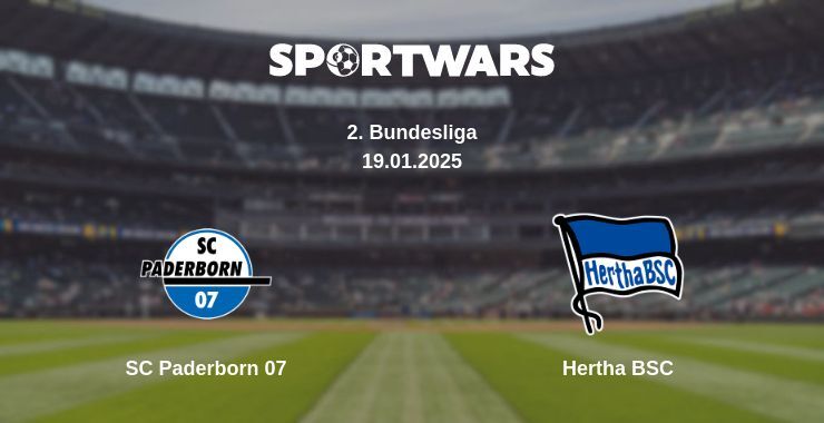 SC Paderborn 07 — Hertha BSC watch online broadcast, 19.01.2025