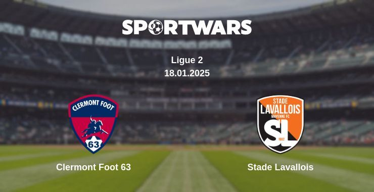 Clermont Foot 63 — Stade Lavallois watch online broadcast, 18.01.2025