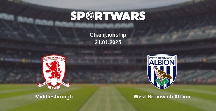 Middlesbrough — West Bromwich Albion watch online broadcast, 21.01.2025