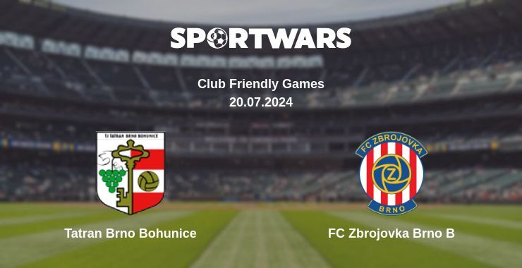 Tatran Brno Bohunice — FC Zbrojovka Brno B watch online for free 20.07.2024