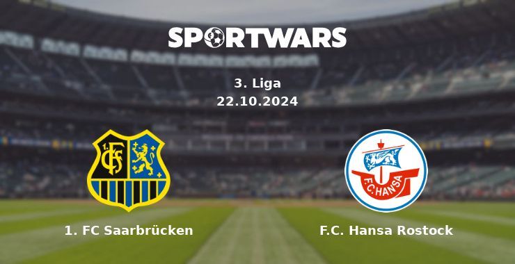 1. FC Saarbrücken — F.C. Hansa Rostock watch online for free 22.10.2024