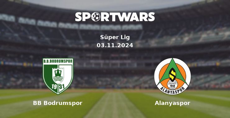 BB Bodrumspor — Alanyaspor watch online for free 03.11.2024