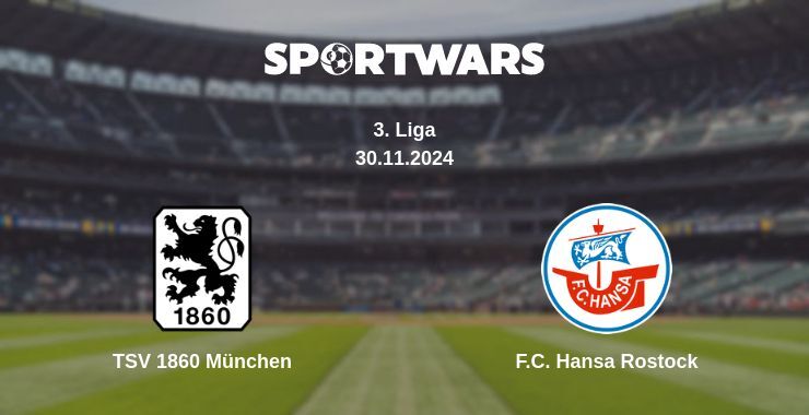 TSV 1860 München — F.C. Hansa Rostock watch online for free 30.11.2024