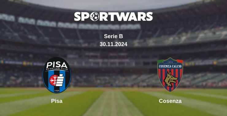 Pisa — Cosenza watch online for free 30.11.2024